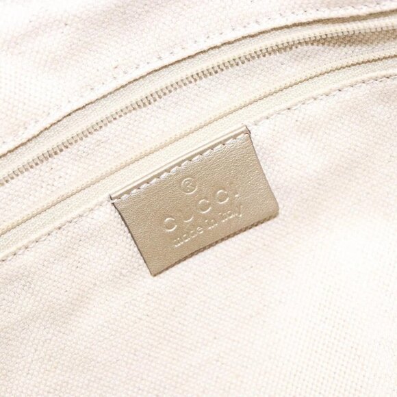 GUCCI GG Canvas Hand Bag Beige Gold 211944 Auth 135993 - Picture 10 of 16